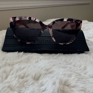 Dior Oversized Tortoiseshell Sunglasses in Pink and Black
